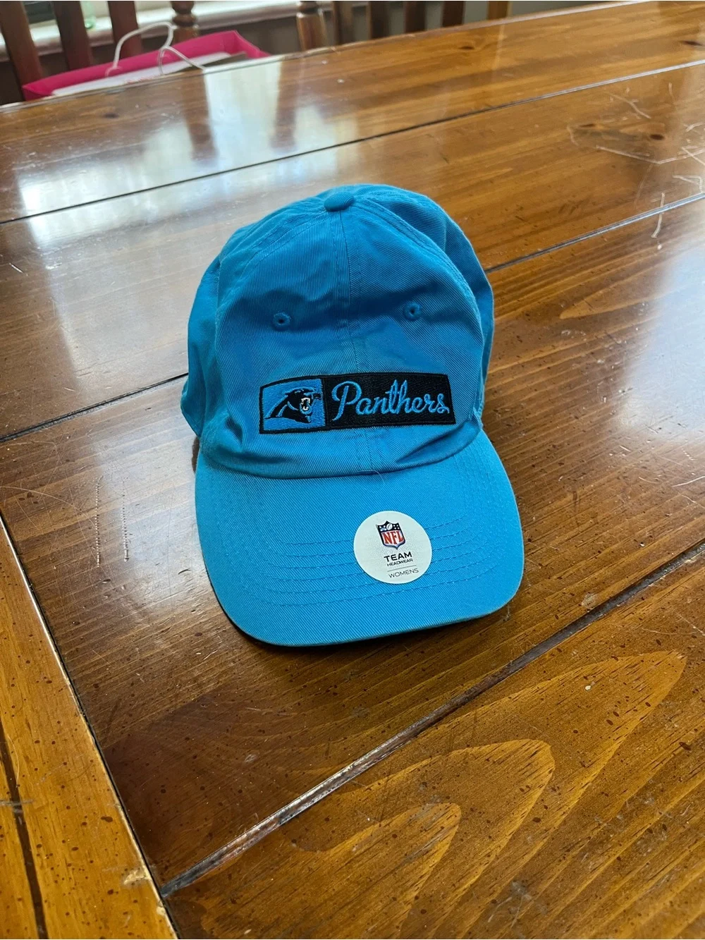 NWT Carolina Panthers NFL Womens Adjustable Dad Hat Cap Blue OSFM EUC